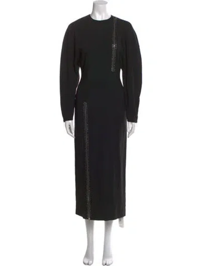 Pre-owned Christopher Kane Crew Neck Long Dress In Black