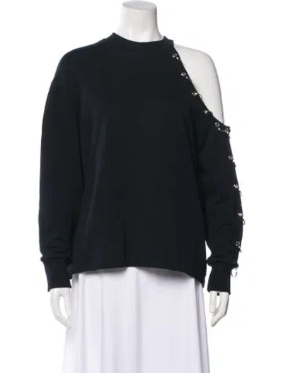 Pre-owned Christopher Kane Crew Neck Long Sleeve Sweatshirt In Black