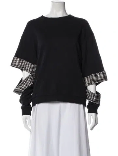 Pre-owned Christopher Kane Crew Neck Long Sleeve Sweatshirt In Black