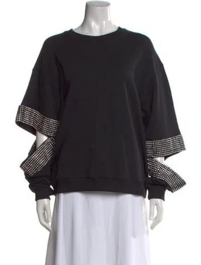 Pre-owned Christopher Kane Crew Neck Long Sleeve Sweatshirt In Black
