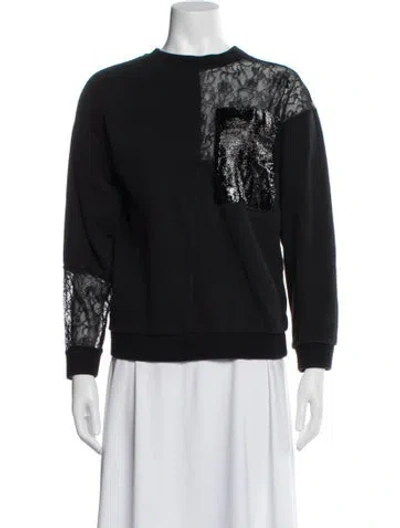 Pre-owned Christopher Kane Crew Neck Long Sleeve Sweatshirt In Black