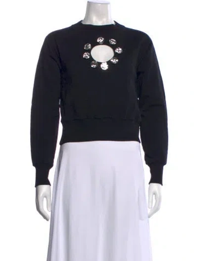 Pre-owned Christopher Kane Crew Neck Long Sleeve Sweatshirt In Black