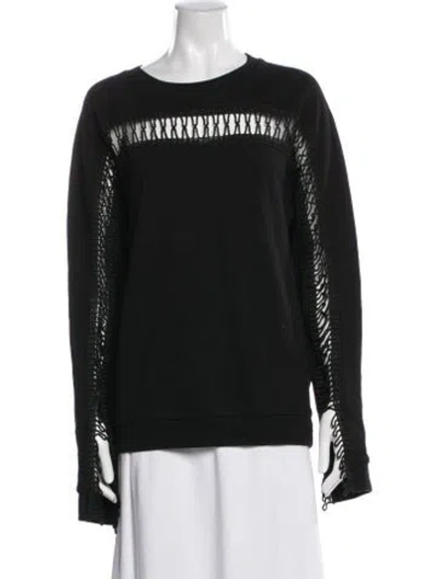 Pre-owned Christopher Kane Crew Neck Long Sleeve Top In Blue
