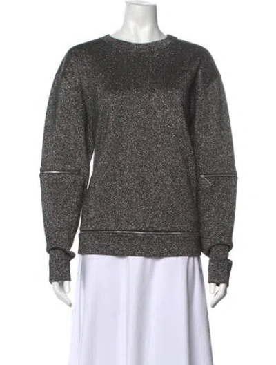 Pre-owned Christopher Kane Crew Neck Long Sleeve Top In Grey