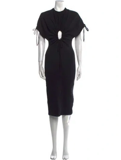 Pre-owned Christopher Kane Crew Neck Midi Length Dress In Black