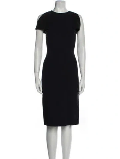 Pre-owned Christopher Kane Crew Neck Midi Length Dress In Blue