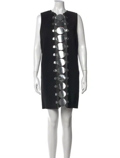 Pre-owned Christopher Kane Crew Neck Mini Dress In Black