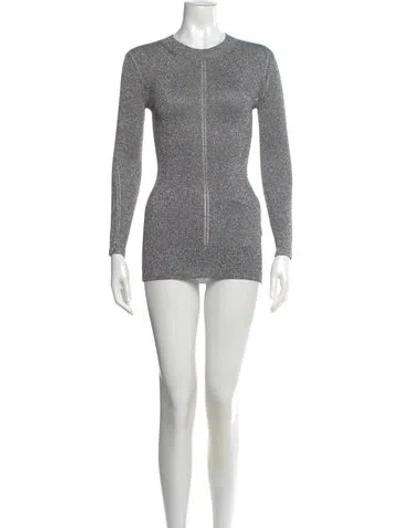 Pre-owned Christopher Kane Crew Neck Mini Dress In Silver