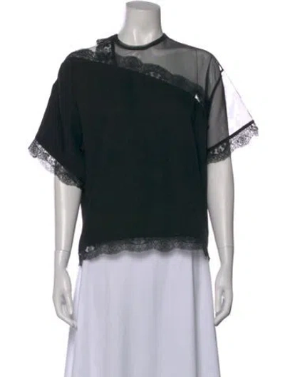 Pre-owned Christopher Kane Crew Neck Short Sleeve Top In Black