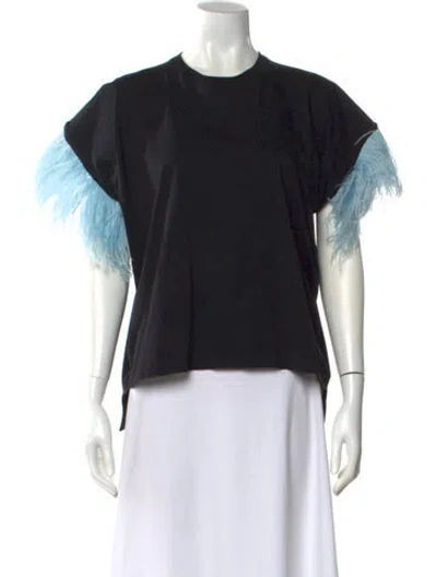 Pre-owned Christopher Kane Crew Neck Short Sleeve T-shirt In Black