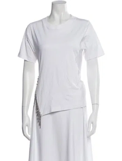 Pre-owned Christopher Kane Crew Neck Short Sleeve T-shirt In White