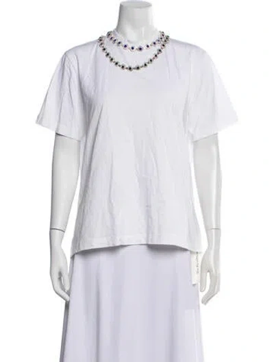 Pre-owned Christopher Kane Crew Neck Short Sleeve T-shirt In White