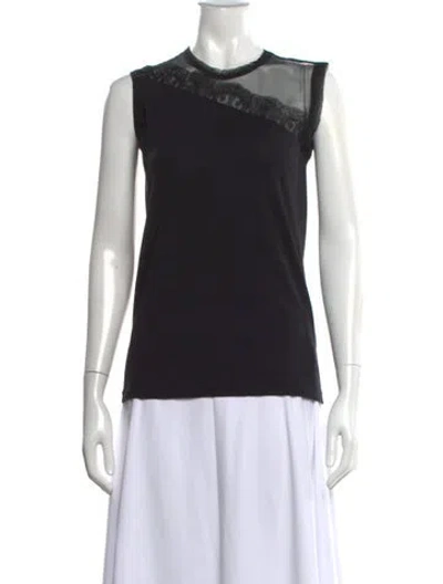 Pre-owned Christopher Kane Crew Neck Sleeveless Top In Black