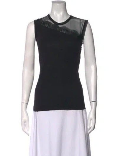 Pre-owned Christopher Kane Crew Neck Sleeveless Top In Black