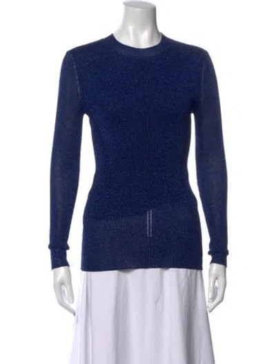 Pre-owned Christopher Kane Crew Neck Sweater In Blue/metallic