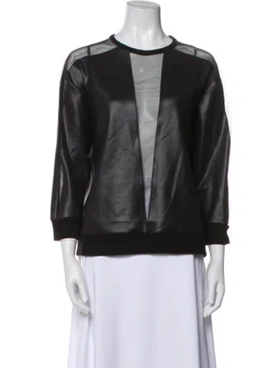 Pre-owned Christopher Kane Crew Neck Three-quarter Sleeve Sweatshirt In Gray