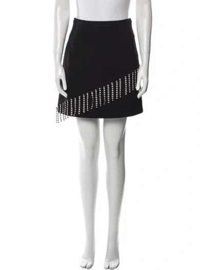 Pre-owned Christopher Kane Crystal Embellishments Mini Skirt In Black