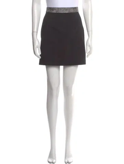 Pre-owned Christopher Kane Crystal Embellishments Mini Skirt W/ Tags In Black