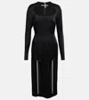 Christopher Kane Cutout Embellished Midi Dress In Black
