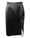 Christopher Kane Cutout Skirt In Black Polyester In Multi