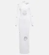 Christopher Kane Embellished Cutout Maxi Dress In Optic White