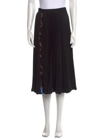 Pre-owned Christopher Kane Embroidered Accent Midi Length Skirt In Black