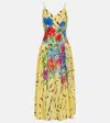 Christopher Kane Positano Painted Midi Dress In Yellow