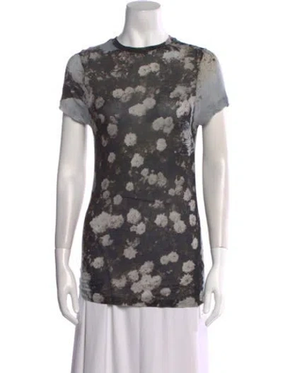 Pre-owned Christopher Kane Floral Print Crew Neck T-shirt In Multi