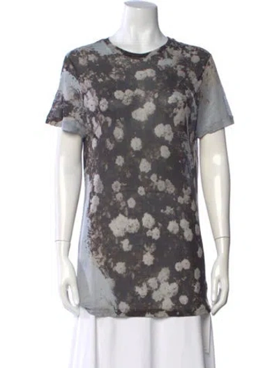 Pre-owned Christopher Kane Floral Print Crew Neck T-shirt In Multicolor