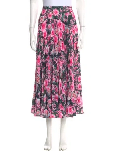 Pre-owned Christopher Kane Floral Print Midi Length Skirt In Green
