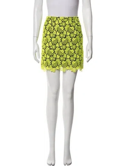 Pre-owned Christopher Kane Floral Print Mini Skirt In Green