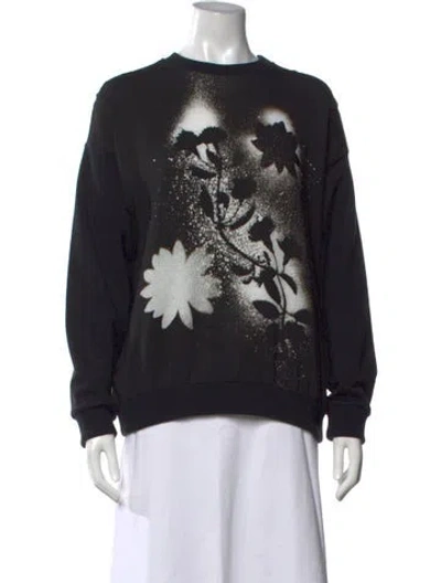 Pre-owned Christopher Kane Graphic Print Crew Neck Sweatshirt In Black