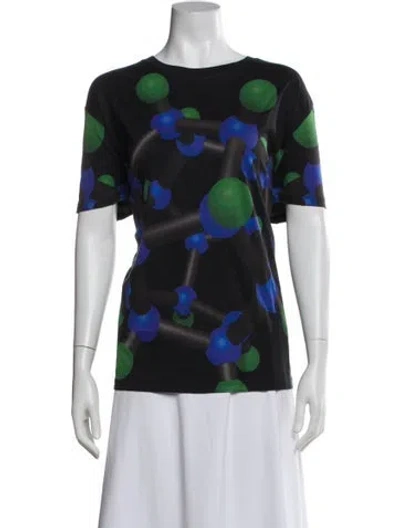 Pre-owned Christopher Kane Graphic Print Crew Neck T-shirt In Black