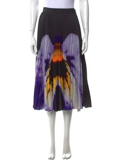 Pre-owned Christopher Kane Graphic Print Midi Length Skirt In Black