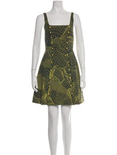 Pre-owned Christopher Kane Graphic Print Mini Dress In Multicolor
