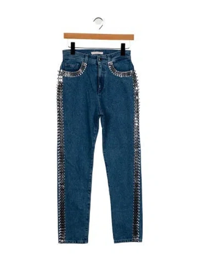 Pre-owned Christopher Kane High-rise Straight Leg Jeans W/ Tags In Blue