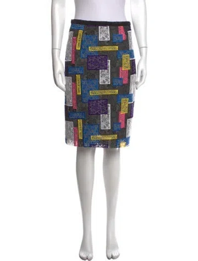 Pre-owned Christopher Kane Lace Knee-length Skirt In Black