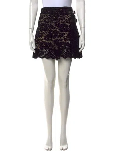 Pre-owned Christopher Kane Lace Mini Skirt In Black