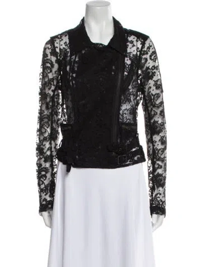 Pre-owned Christopher Kane Lace Pattern Evening Jacket In Black