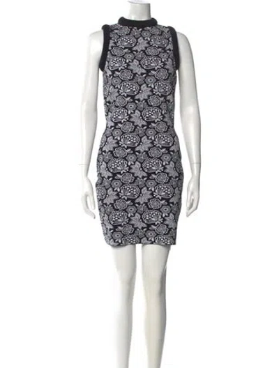 Pre-owned Christopher Kane Lace Pattern Mini Dress In Black