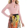 Christopher Kane Ladies Pink Cutout Front Sweater, Size Small In Pink
