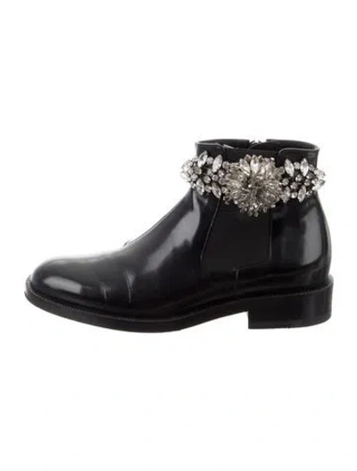 Pre-owned Christopher Kane Leather Chelsea Boots In Black