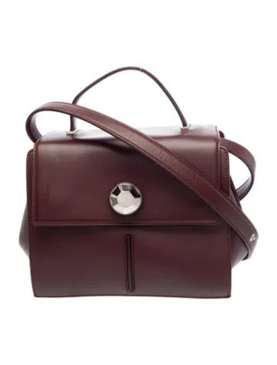 Pre-owned Christopher Kane Leather Crossbody Bag In Burgundy
