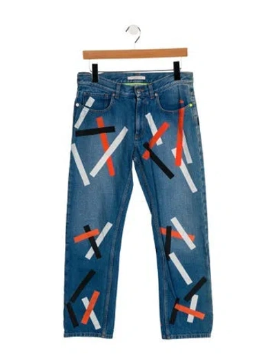 Pre-owned Christopher Kane Mid-rise Straight Leg Jeans In Multi