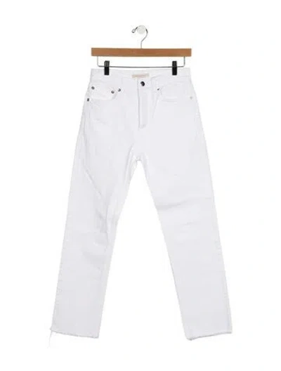Pre-owned Christopher Kane Mid-rise Straight Leg Jeans In White