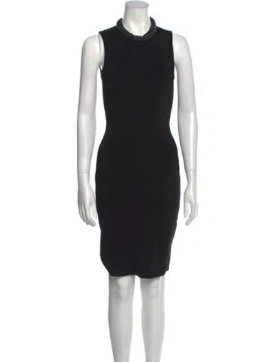 Pre-owned Christopher Kane Mock Neck Knee-length Dress In Black
