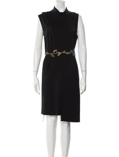 Pre-owned Christopher Kane Mock Neck Knee-length Dress In Black