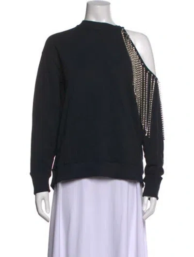 Pre-owned Christopher Kane Mock Neck Long Sleeve Sweatshirt In Black