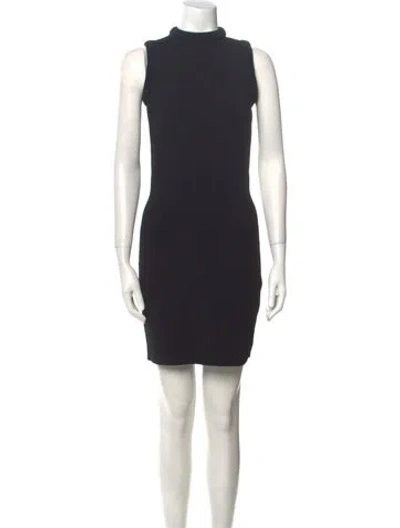 Pre-owned Christopher Kane Mock Neck Mini Dress In Black