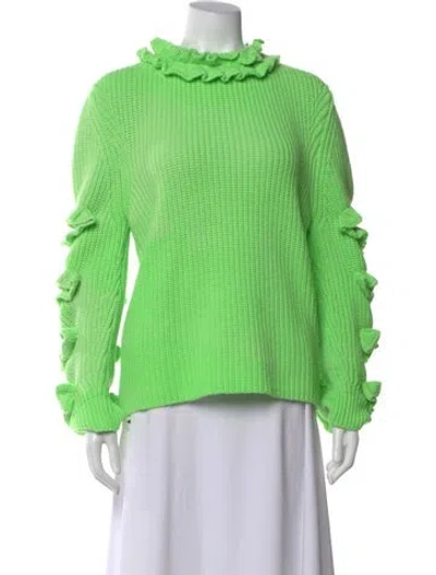 Pre-owned Christopher Kane Mock Neck Sweater In Green